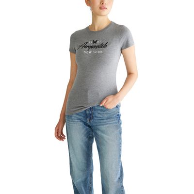 Aero SS Graphic Tee- Butterflies, Medium Heather Grey, XS