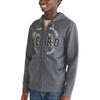Aero Logo Full Zip Hoodie- Circle, Charcoal Heather Grey, XL view 3