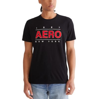 Aero Center Chest Logo- AERO, Dark Black, XL