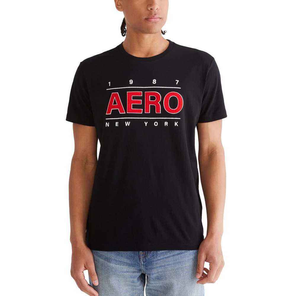 Aero Center Chest Logo- AERO, Dark Black, XL