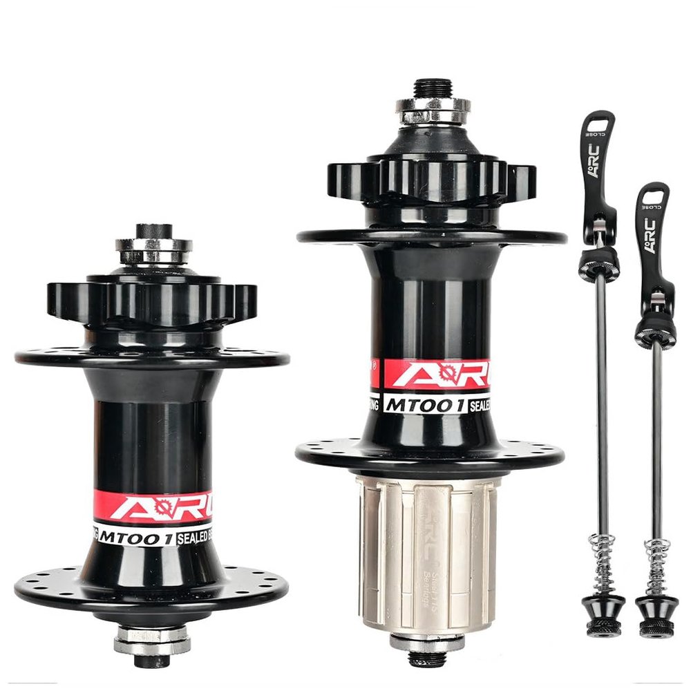 Kcjhagbd Aluminum Alloy Bicycle Disc Hub 32 36 Holes 4 Sealed Bearings Quick Release for Hub 8 9 10 11 Speed Rear and Front Bicycle Hub 8/9/10/11 Speed 32/36 Hole Black