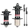 Kcjhagbd Aluminum Alloy Bicycle Disc Hub 32 36 Holes 4 Sealed Bearings Quick Release for Hub 8 9 10 11 Speed Rear and Front Bicycle Hub 8/9/10/11 Speed 32/36 Hole Black view 1