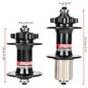 Kcjhagbd Aluminum Alloy Bicycle Disc Hub 32 36 Holes 4 Sealed Bearings Quick Release for Hub 8 9 10 11 Speed Rear and Front Bicycle Hub 8/9/10/11 Speed 32/36 Hole Black view 2