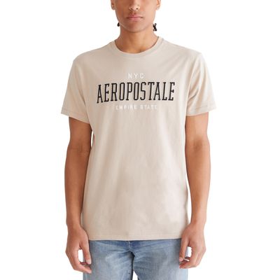 Aero Center Chest Logo- NYC Aeropostale, Simply Taupe, XXL