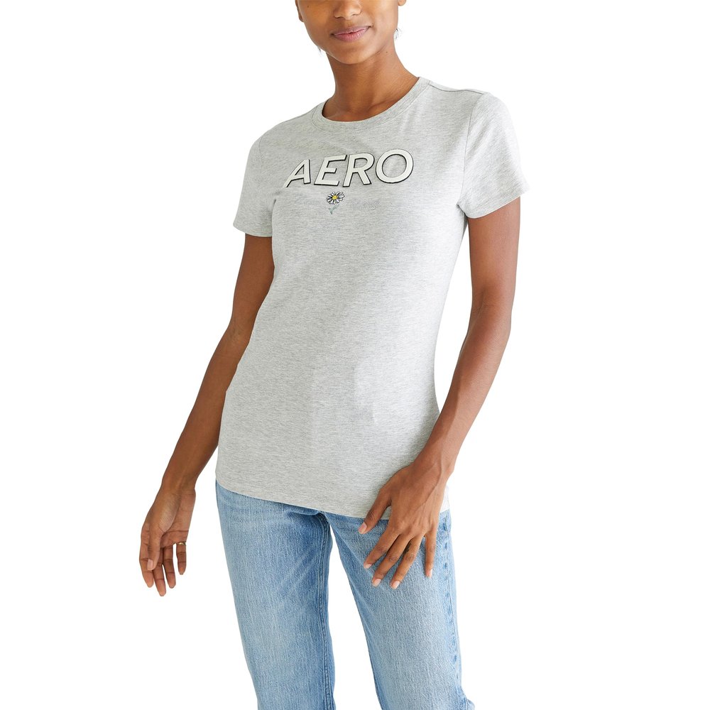 Aero SS Graphic Tee- Block, Light Heather Grey, XL