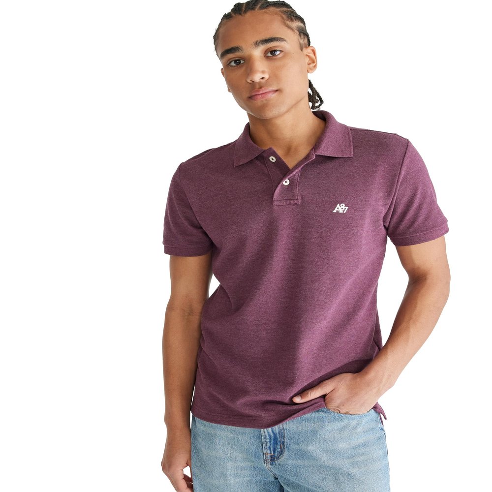 Aero A87 Solid Pique Polo, Dark Burgundy, S