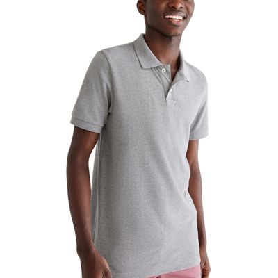 Aero Uniform Polo SS, Medium Heather Grey, XXL