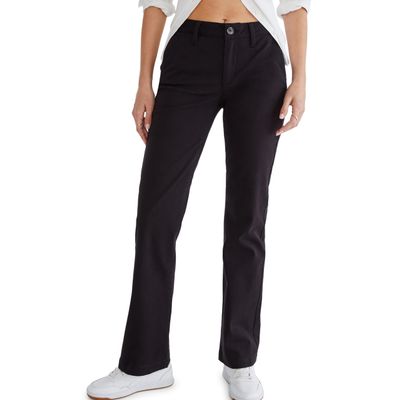 Aeropostale Women's Petite Aero Classic Uniform Pant, Black, 000 Short