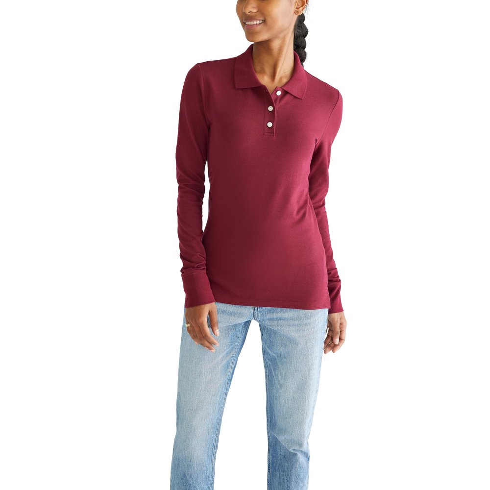 Aero Uniform Polo LS, Classic Auburn, L