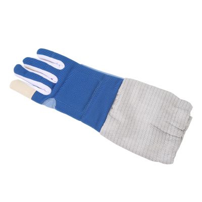 Yunir Professional Padded Fencing Glove Right Handed Anti Slip Knitted Fabric Breathable Sabre Glove for Training Anti Slip Design (S Size)