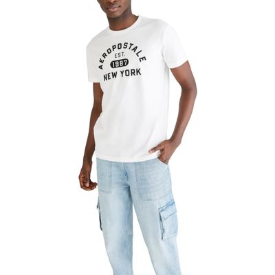 Aero Arch Logo Aeropostale, Cream, M
