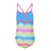 Dolfin Youth Uglies Girls' Rainbow Check Criss-Cross Back One Piece Swimsuit Rainbow Check 10 view 3