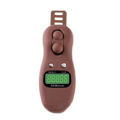 Kcjhagbd Electronic Rotating Prayer Beads Counter Digital Tasbih Tally Counter Resettable Finger Counter Tasbeeh Counter Digital Counter, brown