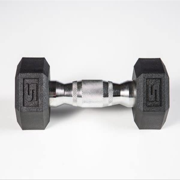 212 Main York Premium Pvc Hex Dumbbell with Chrome Ergo Handle - 5 lbs