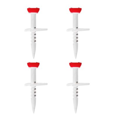4pcs Golf Step Down Tees Plastic Golf Ball Tees Adjustable Height Golf Tees Golf Training Ball Tees Golfer Gift Step Down Golf Ball Holder Adjustable Height Golf Accessories Lightweight Golf Practice