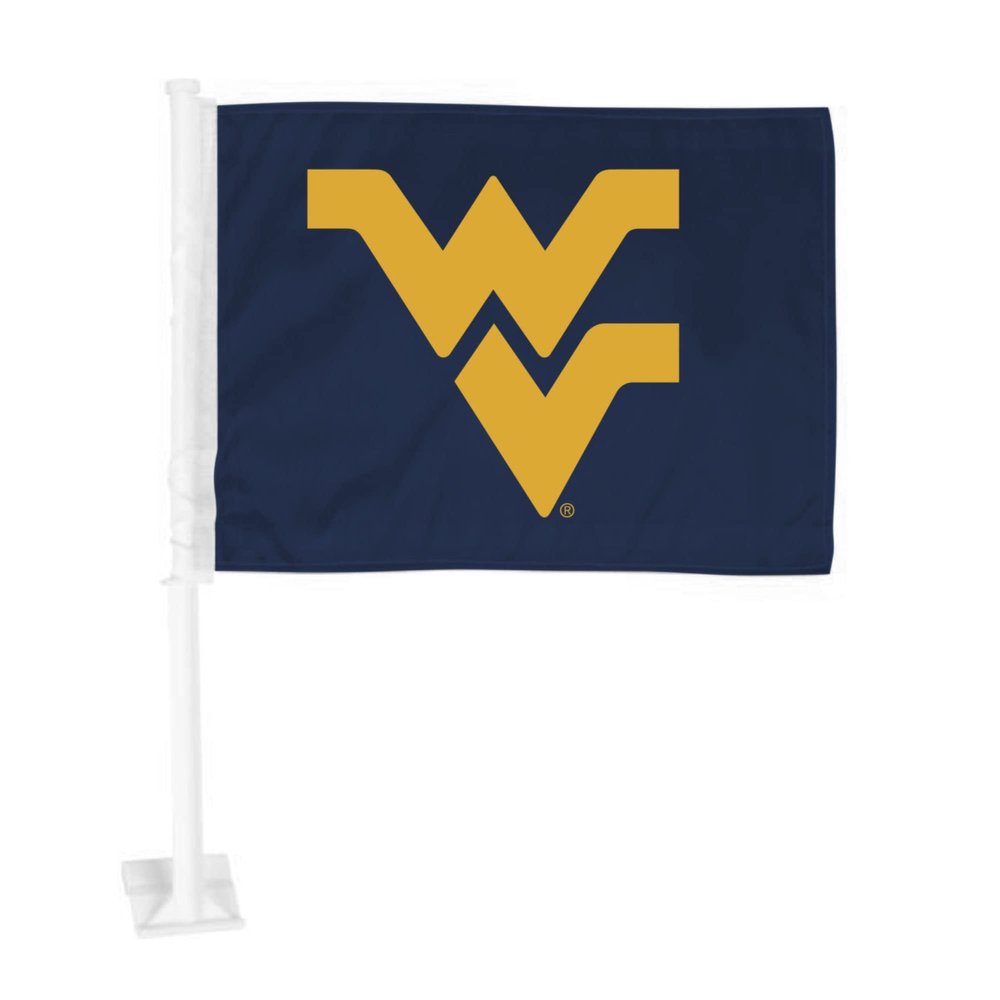 FANMATS 41709 West Virginia Mountaineers Car Flag 2-pk
