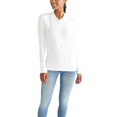 Aeropostale Women's Aero Uniform Polo Long Sleeve