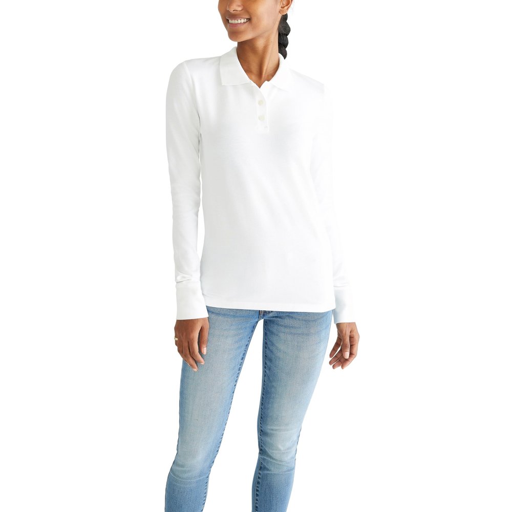 Aeropostale Women's Aero Uniform Polo Long Sleeve