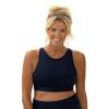 Dolfin Women's Aquashape Solid Navy High Neck Longline Bikini Top w/Racerback Navy L view 1