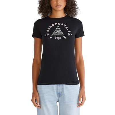 Aero SS Graphic Tee- Shine, Dark Black, XXL