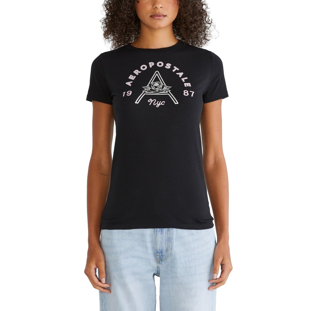 Aero SS Graphic Tee- Shine, Dark Black, XXL