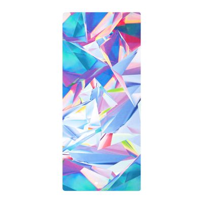 YOGA DESIGN LAB | The Combo Yoga Mat | 2-in-1 Mat+Towel | Eco Luxury | Ideal for Hot Yoga, Power, Bikram, Ashtanga, Sweat | Studio Quality | Includes Carrying Strap! (Crystal, 1.5mm)