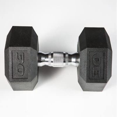 212 Main York Premium Pvc Hex Dumbbell with Chrome Ergo Handle - 30 lbs