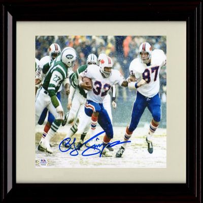 Framed OJ Simpson Autograph Promo Print - Hitting the Hole