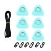 Rulbelok 6Pcs Stainless D-Rings Patches for Inflatable Boat Kayak Surfboard Paddle Board Kayak D-Rings Pad Stand-Up Paddleboard Paddle Board Attachment view 1
