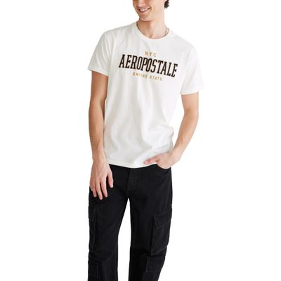 Aero Center Chest Logo- NYC Aeropostale, Cream, XXL