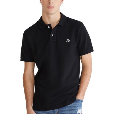 Aero A87 Solid Pique Polo, Dark Black, M
