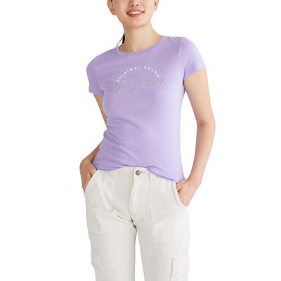 Aero SS Graphic Tee- Script, Purple Neon, XXL