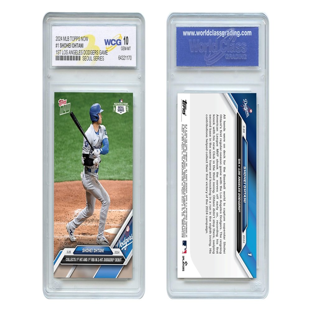 WCG 2024 Topps MLB Now SHOHEI OHTANI 1st Ever Los Angeles Dodgers Game Debut Card #1 - Gem Mint 10