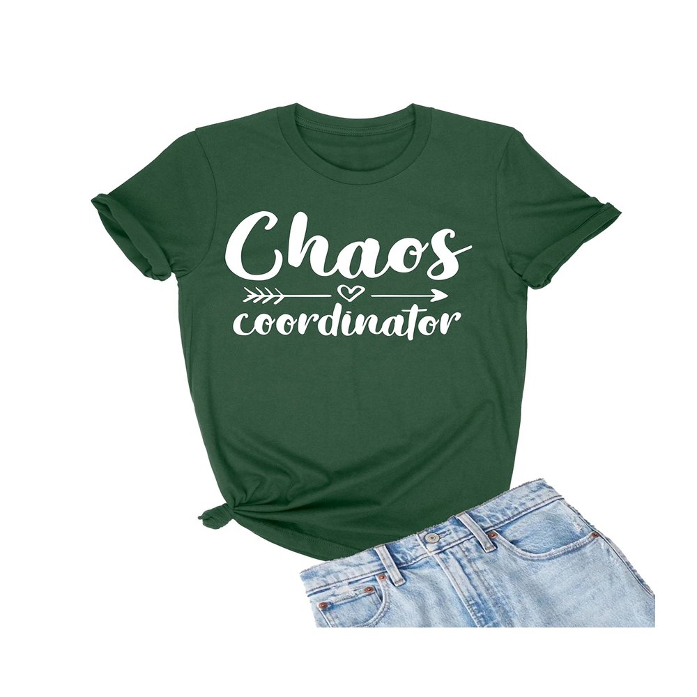 5X-Large Forest Green Mens Chaos Coordinator Funny Parent Mom T-Shirt