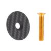 CHENGBEI 28.6mm 1-1/8" Fork Tube Headset Cap Cover Lightweight Bicycle Headset Top Cap Bolt Bicycle Modification Accessories Headset Top Cap with Bolt 28.6mm 1-1/8" Carbon-Fiber Stem view 2