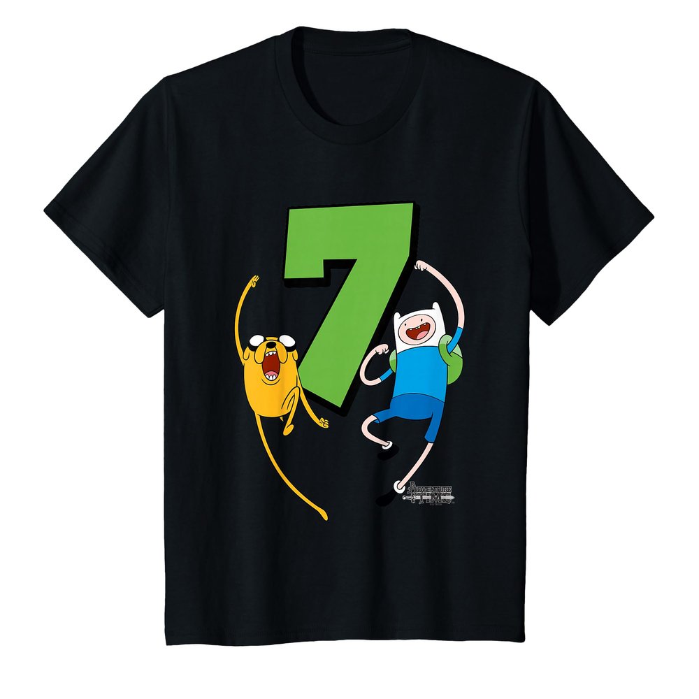 Kids Adventure Time Finn and Jake 7th Birthday T-Shirt