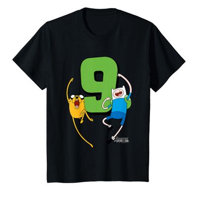 Kids Adventure Time Finn and Jake 9th Birthday T-Shirt