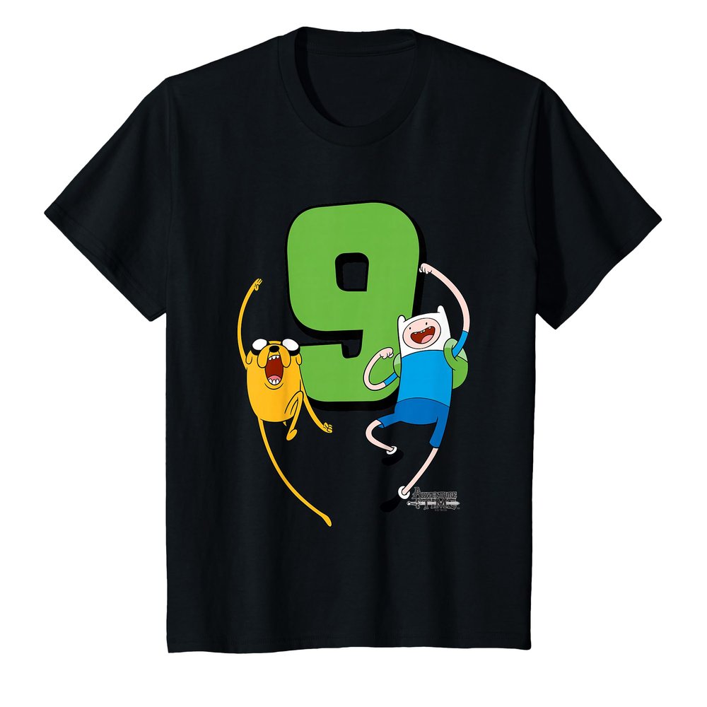 Kids Adventure Time Finn and Jake 9th Birthday T-Shirt