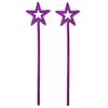 MOFALA 2PCS Star Wand, Children's Creative Handheld Pentagram Plastic Magic Wand, Role-Playing Enlightenment Toys, Educational and Creative Performance Props (Purple) view 1