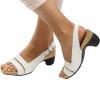JYSwoshoe Summer Closed Toe Sandals Women 2023, Womens Sandals Dressy Casual Summer Hollow Out Shoes Orthotic Wedge Sandals view 3