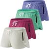 4 Pack Youth Girls Athletic Shorts 3", Girls Soccer Shorts, Kids Workout Gym Clothes Activewear Apparel with Zipper Pockets (Set 6, Small) view 1