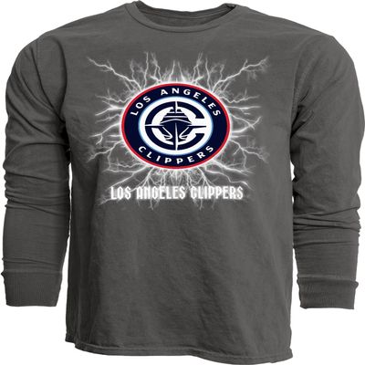 Los Angeles Clippers NBA Officially Licensed Long Sleeve T-Shirt Ringspun Electric Black, Small