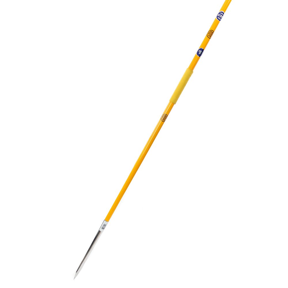 Trail Creek Yellow Glider Javelin. Competition Javelin 600g 50m. Girls 600g Javelin. This 600g Girls' Javelin is meticulously Crafted to Deliver Exceptional Performance on The Field.