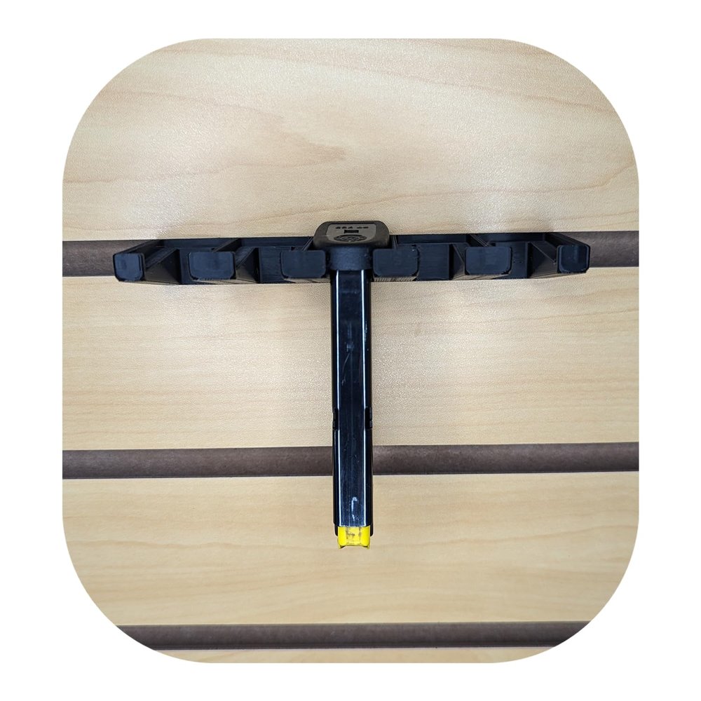 Hammy3DPrints Mount for Taurus PT 709 Mags - Slatwall | Magazine Holder Storage Rack (Decorative Dyn. Slotwall)