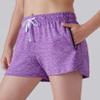 4 Pack Youth Girls Athletic Shorts 3", Girls Soccer Shorts, Kids Workout Gym Clothes Activewear Apparel with Zipper Pockets (Set 4, Large) view 2