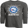 Philadelphia 76ers NBA Officially Licensed Long Sleeve T-Shirt Ringspun Electric Black, X-Large view 1
