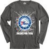 Philadelphia 76ers NBA Officially Licensed Long Sleeve T-Shirt Ringspun Electric Black, X-Large view 3
