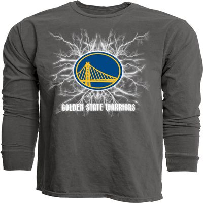 Golden State Warriors NBA Officially Licensed Long Sleeve T-Shirt Ringspun Electric Black, X-Large
