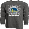 Golden State Warriors NBA Officially Licensed Long Sleeve T-Shirt Ringspun Electric Black, X-Large view 1