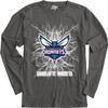 Charlotte Hornets NBA Officially Licensed Long Sleeve T-Shirt Ringspun Electric Black, XX-Large view 3